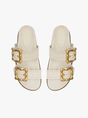 ENOLA PEARL SPORTY Sandals with Gold Hardware from Schutz